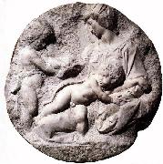 Madonna and Child with the Infant Baptist Michelangelo Buonarroti